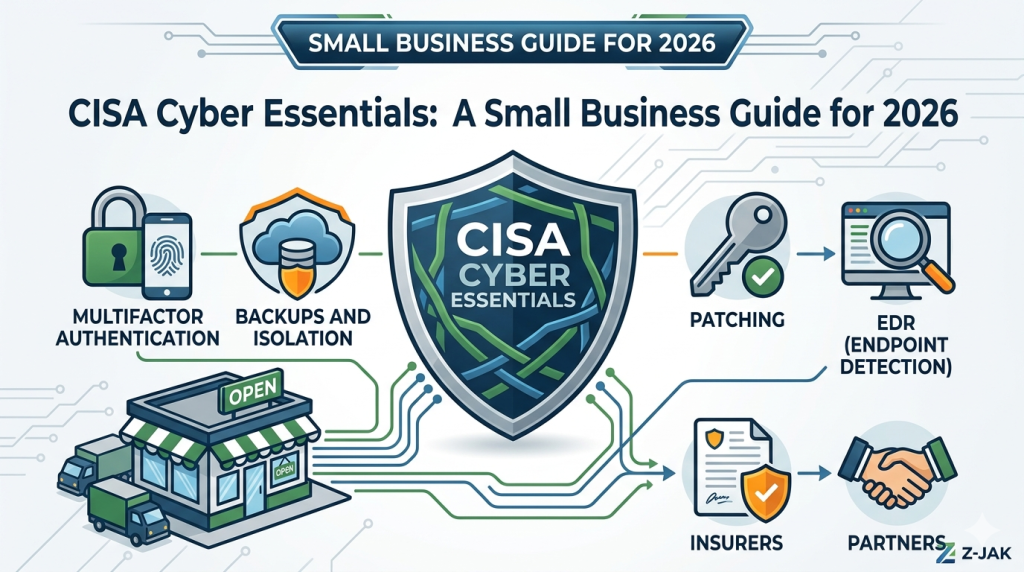 CISA cyber essentials for SMBs Managed IT and Cybersecurity Services Louisville KY | ZJAK Technologies CISA cyber essentials for SMBs